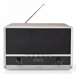 Nedis prenosni retro radio prijemnik 12W, FM, AUX, Bluetooth, Alarm, 1200mAh, 522-1620kHz RDFM5200BN - Img 1