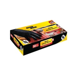 Nitril rukavice bez pudera L 1/100 crne ( C514 )