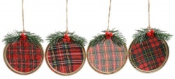 Novogodišnji ukras bamboo tartan ( 53227 )