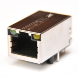 OEM Utičnica RJ45 10/100 w/LED w/Shield TU TH w/o EMI ( RJ45-006 )
