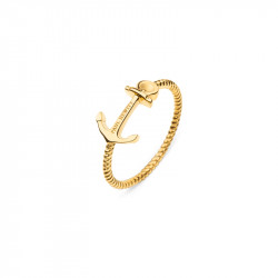 Paul hewitt anchor rope zlatni prsten od hirurškog Čelika 54 ( ph-fr-aro-g-54 ) - Img 1
