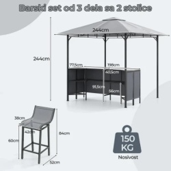 Paviljon Bar sa Dve Stolice 245x245cm ( 1928 )