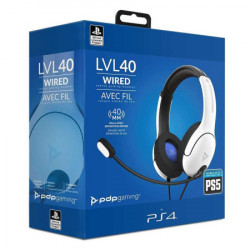 PDP PS4/PS5 Wired Headset LVL40 White ( 041389 ) - Img 2