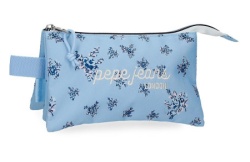 Pepe jeans Olivia prazna pernica sa 3 pregrade - sky blue ( 60.843.42 )