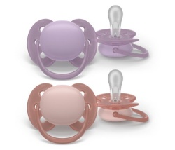Philips Avent varalica soft 6-18m 2kom lila/nude ( SCF091/43 )
