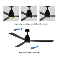 Prosto plafonski ventilator sa LED svetlom 132cm   ( CFB036L-3/30 )-3