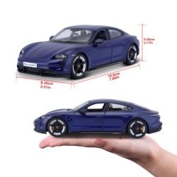 Rappelkist Auto Bburago 1:24 Porsche Taycan turbo S plavi ( 002764 )-3