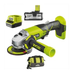 Ryobi Set aku. ugaona brusilica (115mm) + punjač+ baterija 4Ah (18V ONE+™)  ( R18AG-140S )-2