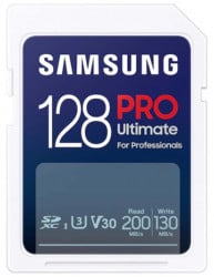 Samsung SD card 128GB, pro ultimate, SDXC, UHS-I U3 V30 ( MB-SY128S/WW )  - Img 1