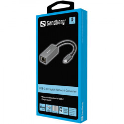 Sandberg adapter USB C-LAN 10/100/1000Mbps 136-04 - Img 2