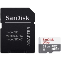 Sandisk ultra microsdhc 32gb + sd adapter class 10 uhs-I ( sdsqunr-032g-gn3ma )