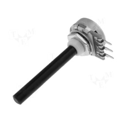 Schukat Mono potenciometar 100R LIN. 6mm ( PC20BUL100R )