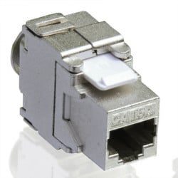 Secomp value keystone jack, cat6a, STP, toolless, silver ( 1691 ) - Img 3