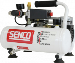 Senco AC4504 bezuljni, bešumni kompresor za vazduh, 4l, 8 bar, 0.24kW ( SENCO AFN0024 ) - Img 2