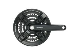 Shimano altus fc-m311-l Pogon 48x38x28t 7/8 brzina 175mm square crni sa zaštitom od lanca ( EFCM311E888CL )