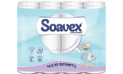Soavex Maxiscorta toalet papir 162list 3sl (4 x 24 rolni) ( ID8K200F24 )