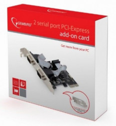 SPC-22 Gembird 2 serial port PCI-Express add-on card, with extra low-profile bracket - Img 3