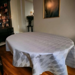 Stolnjak ovalni 160x220cm grey romboid ( VLK0001360greyromboid )