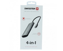 Swissten tip C HUB 4 in 1 aluminijum sivi - Img 2