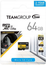 TeamGroup MICRO SDXC 64GB High Endurance UHS-I U3 V30, 100/50MB/s, THUSDX64GIV3002 ZA VIDEO NADZOR! - Img 3