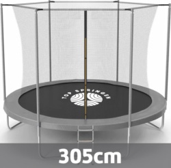 Top Springen 305 Trambolina sa unutrašnjom mrežom i merdevinama - siva ( TOP305INS )