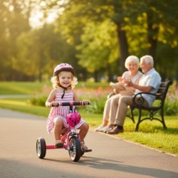 Tricikl Bubamara Model 434 sa točkovima od Eva pene - Roze