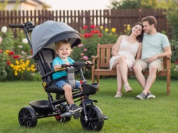 Tricikl za decu sa rotirajućim sedištem I ležećim položajem SM-25205 Sivi