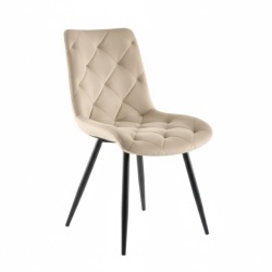 Trpezarijska stolica 1340 Bež/Metalne crne noge 520x590x880mm ( 775-518 ) - Img 4