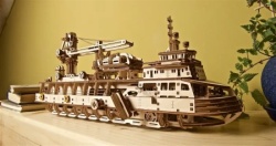 Ugears 3d drvene puzzle - Istraživački brod ( 927)-4