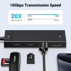 Ugreen cm806 usb-c hub 4 porta 3.2 (35583) ( 35583 )