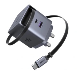 Ugreen x615 65w gan fast charger with retractable cable ( 093-0072 )