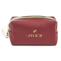 Verde bordo Neseser cetvrtasti sa zlatnim paspulom 0237, 18×7×10 cm ( 16NSV0237DB )