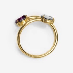 Victoria cruz alyssa amethyst gold prsten sa swarovski kristalima ( a4503-11da )-2