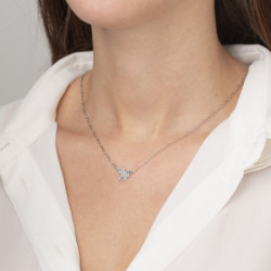 Victoria Cruz areca puzzle ženski lančić sa swarovski belim kristalom ( a3822-07hg ) - Img 3