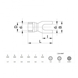 Viljuška AMP 1,5mm ( PV4 ) - Img 2