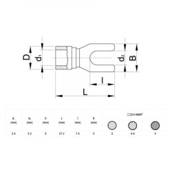 Viljuška AMP 5,3mm ( SV5 ) - Img 2