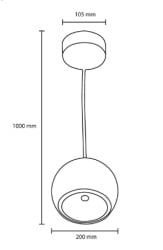 Viseća LED lampa 20W   ( LVL11240-20/DL )-2