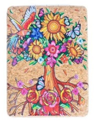 Viter ogledalce cork floral design ( L-855_6 )
