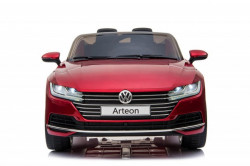 Volkswagen Arteon Licencirani auto za decu na akumulator sa kožnim sedištem i mekim gumama - Crveni - Img 2