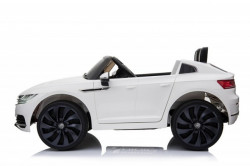 Volkswagen Arteon Licencirani auto za decu na akumulator sa kožnim sedištem i mekim gumama - Beli - Img 4