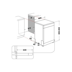 Whirlpool W7F HS51 X/ samostojeca/ B/15 kompleta/ 59x60x85cm/ inox Sudomašina  ( W7F HS51 X )-2