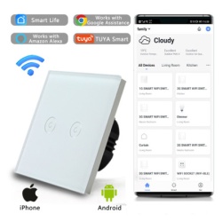 Wi-Fi smart prekidač svetla sa N provodnikom 2x5A   ( WFPS-N02/WH )-3