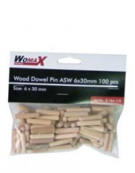 Womax tipla drvena ASW 6x30mm 100 kom ( 0104110 )