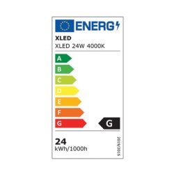 Xled 24w 4000k black nadgradni cetvrtasti LED panel plasticni,2640lm,285*285*31mm,ra80,ip20crni 266430-2