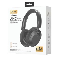 Xwave L70ANC black Bluetooth slušalice stereo sa mikrofonom/v5.4/Wireless/Aux/800mAh/80h 256419