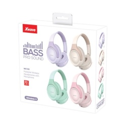 Xwave MX100 pink Bluetooth slušalice stereo sa mikrofonom/v5.3/FM/Aux/microSD 206463-2