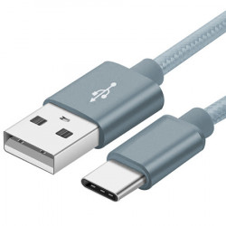 Xwave USB kabl TIP-C/USB 3.0(tip A-muški)-USB 3.1 (TIP C-muški)/dužina1,2m/3A/Aluminium/tamno sivi upleten ( USB TIP-C 1.2m 3A Al /grey me - Img 2
