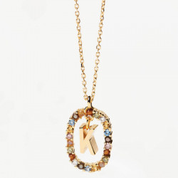 Ženska pd paola letter k zlatna ogrlica sa pozlatom 18k ( co01-270-u ) - Img 3