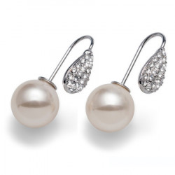 Ženske oliver weber dual crystal mindjuše sa belim swarovski perlama ( 22417r ) - Img 1
