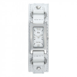 Ženski girl only beli modni kvadratni ručni sat sa belim kožnim kaišem ( 696369 ) - Img 1